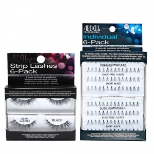 6 packs strip lashes - natural luckies black