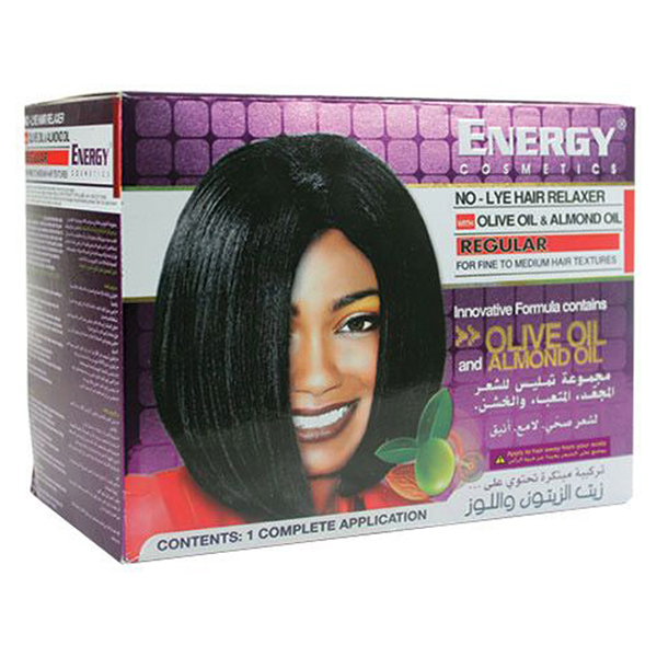 no-lye hair relaxer with olive oil & almond oil - regular